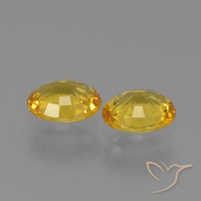 1.34 ct natürliche Dunkel gelb Saphir-Edelsteine, Oval, VVS-VS