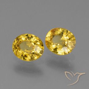1.39 ct natürliche Dunkel gelb Saphir-Edelsteine, Oval, VS