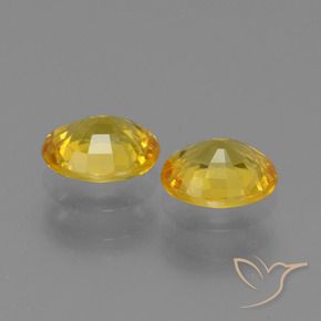 1.39 ct natürliche Dunkel gelb Saphir-Edelsteine, Oval, VS