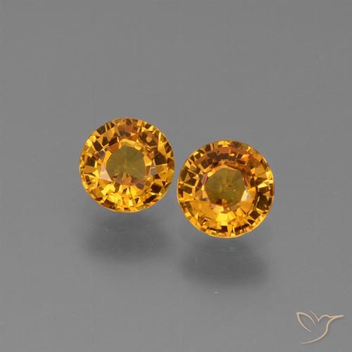 1.19ctw Natürlicher Golden Saphir, Runden, VS
