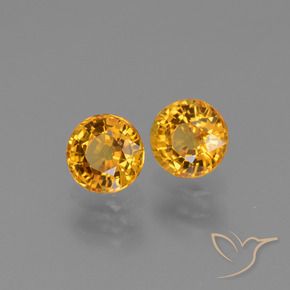 1.38 ct natürliche Tiefes Orange-Gold Saphir-Edelsteine, Runden, VS