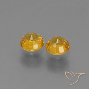 1.38 ct natürliche Tiefes Orange-Gold Saphir-Edelsteine, Runden, VS