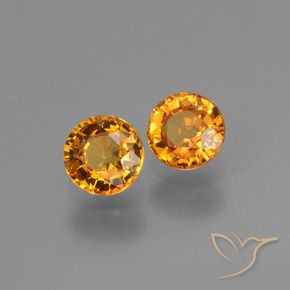 1.30 ct natürliche Dunkelorange Saphir-Edelsteine, Runden, VS