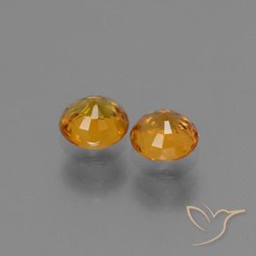 1.30 ct natürliche Dunkelorange Saphir-Edelsteine, Runden, VS