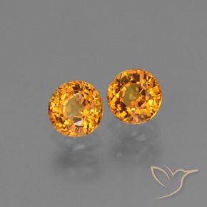 1.32 ct natürliche Dunkelorange-Gold Saphir-Edelsteine, Runden, VVS-VS