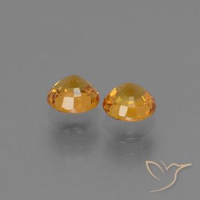 1.32 ct natürliche Dunkelorange-Gold Saphir-Edelsteine, Runden, VVS-VS