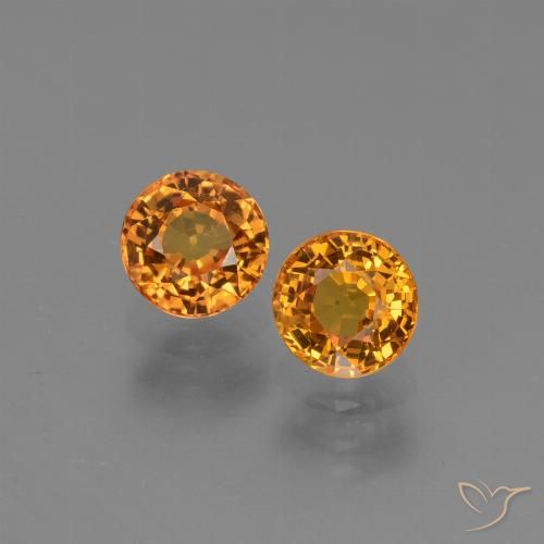1.38ctw Natürlicher Golden Saphir, Runden, VS