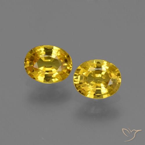1.43ctw Natürlicher Honiggelb Saphir, Oval, VVS-VS