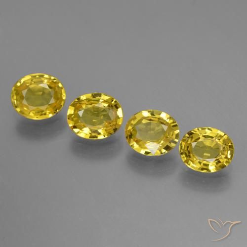 2.94ctw Natürlicher Mittelgelb Saphir, Oval, VVS-VS