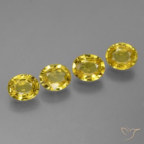 2.94 ct natürliche Mittelgelb Saphir-Edelsteine, Oval, VVS-VS