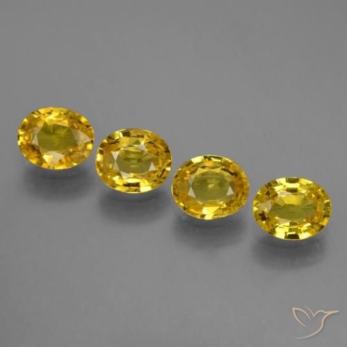 2.92 ct natürliche Mittelgelb Saphir-Edelsteine, Oval, VVS-VS