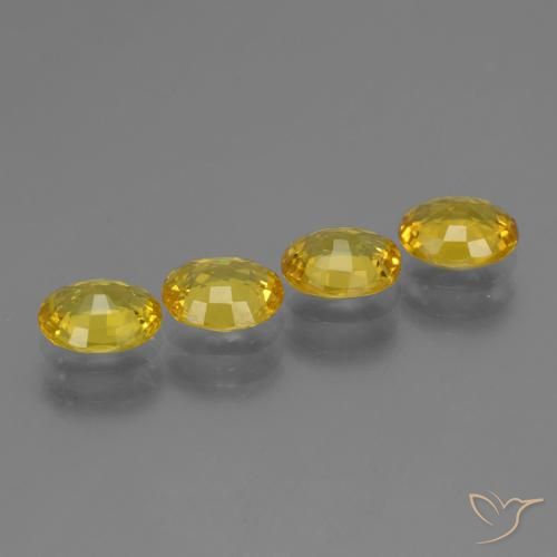 2.92 ct natürliche Mittelgelb Saphir-Edelsteine, Oval, VVS-VS