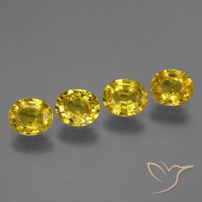 3.00 ct natürliche Mittelgelb Saphir-Edelsteine, Oval, VS