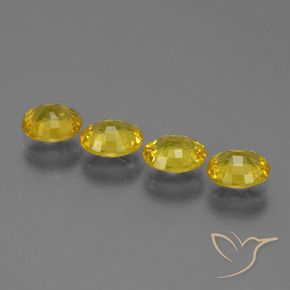 3.00 ct natürliche Mittelgelb Saphir-Edelsteine, Oval, VS