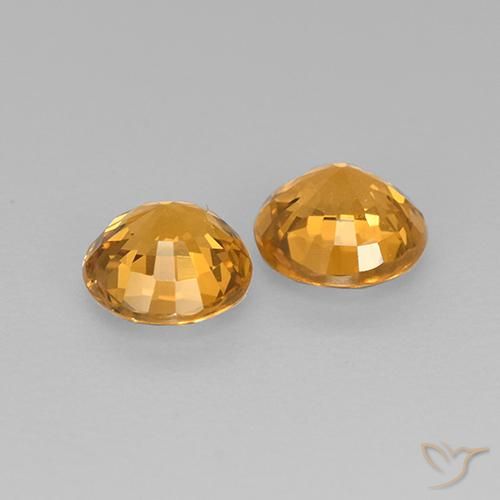 1.09 ct natürliche Dunkelorange-Gold Saphir-Edelsteine, Runden, VS