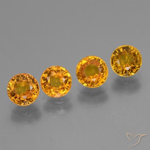 2.80ctw Natürlicher Golden Saphir, Runden, VVS-VS