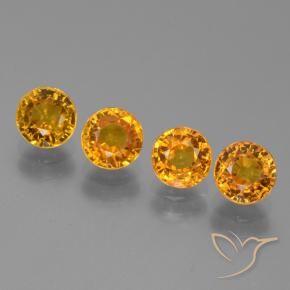 2.80 ct natürliche Golden Saphir-Edelsteine, Runden, VVS-VS