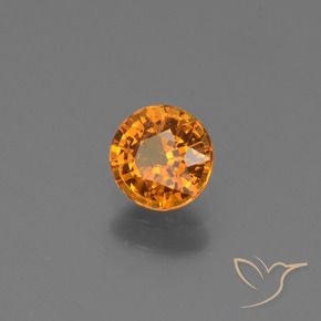 9,17 ctw natürlicher Mitteldunkles Orange Saphir, Runden, VS-SI