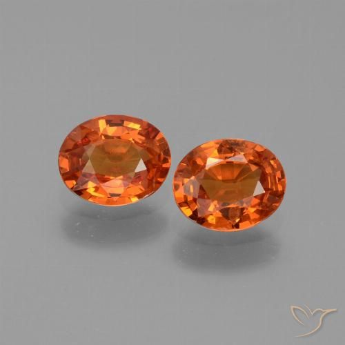 1.38ctw Natürlicher Amber Orange Saphir, Oval, VS