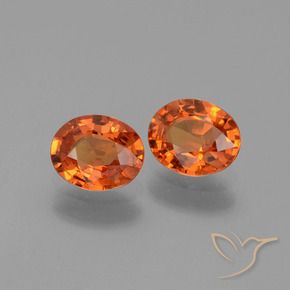 1.38 ct natürliche Amber Orange Saphir-Edelsteine, Oval, VS