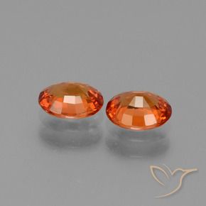 1.38 ct natürliche Amber Orange Saphir-Edelsteine, Oval, VS