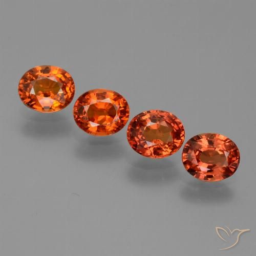 3.56ctw Natürlicher tieforange Saphir, Oval, VS