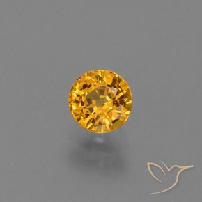 9,17 ctw natürlicher Tiefes Goldorange Saphir, Runden, VVS-VS
