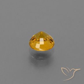 9,17 ctw natürlicher Tiefes Goldorange Saphir, Runden, VVS-VS