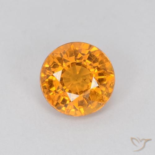 0.71ct Natürlicher Orange-Gold Saphir, Runden, VS