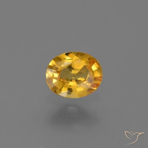 0.68ct Natürlicher Dunkelgolden Saphir, Oval, VS