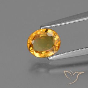 9,17 ctw natürlicher Dunkelorange-Gold Saphir, Oval, VS