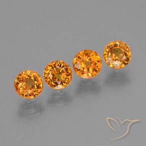 2.94 ct natürliche Mittelorange Saphir-Edelsteine, Runden, VVS-VS