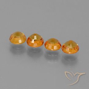 2.94 ct natürliche Mittelorange Saphir-Edelsteine, Runden, VVS-VS