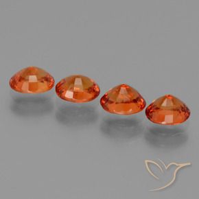 3.19 ct natürliche rötlich-orange Saphir-Edelsteine, Oval, VS