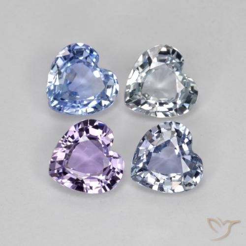 3.13 ct natürliche Mehrfarbig Saphir-Edelsteine, Herz, VVS-VS