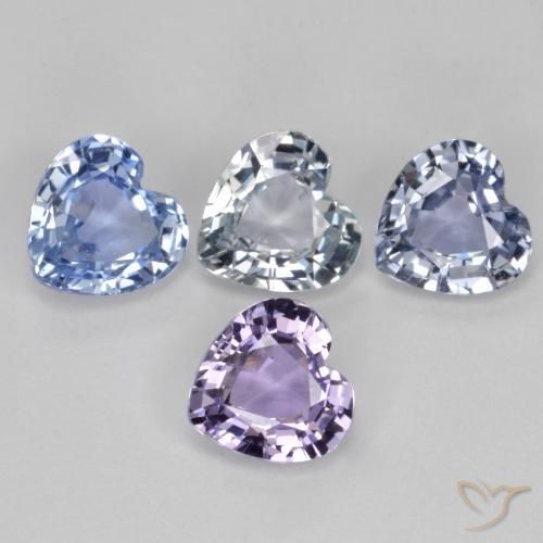 3.13 ct natürliche Mehrfarbig Saphir-Edelsteine, Herz, VVS-VS