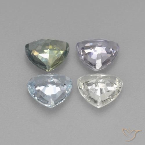 2.86 ct natürliche Mehrfarbig Saphir-Edelsteine, Trillion, VS