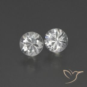 0.75 ct natürliche Weiß Saphir-Edelsteine, Runden, VS