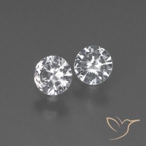0.63 ct natürliche Klares Weiß Saphir-Edelsteine, Runden, VS