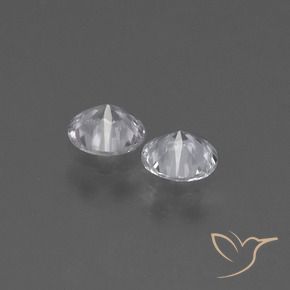 0.63 ct natürliche Klares Weiß Saphir-Edelsteine, Runden, VS