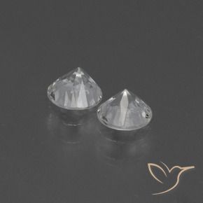 0.77 ct natürliche Klares Weiß Saphir-Edelsteine, Runden, VS