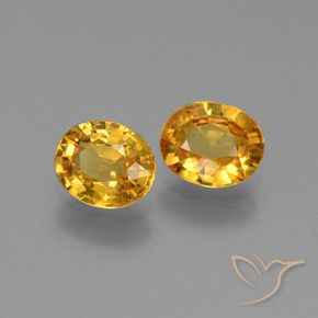 1.40 ct natürliche Tiefes Goldorange Saphir-Edelsteine, Oval, VS
