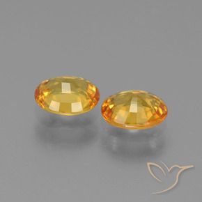 1.40 ct natürliche Tiefes Goldorange Saphir-Edelsteine, Oval, VS