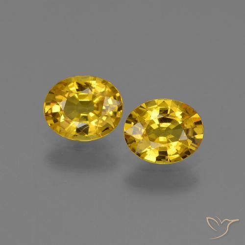 1.29ctw Natürlicher Golden Saphir, Oval, VS