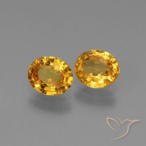 1.41 ct natürliche Dunkelorange-Gold Saphir-Edelsteine, Oval, VS