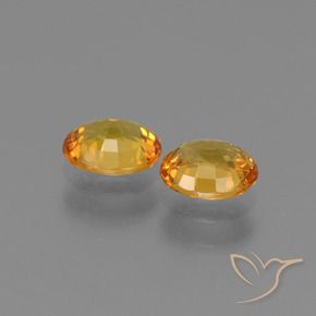 1.41 ct natürliche Dunkelorange-Gold Saphir-Edelsteine, Oval, VS