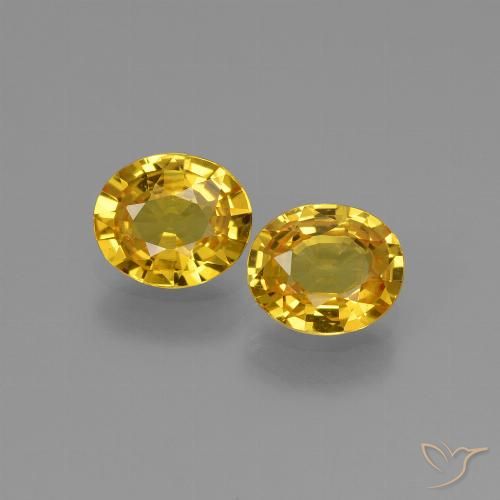 1.23ctw Natürlicher Golden Saphir, Oval, VS