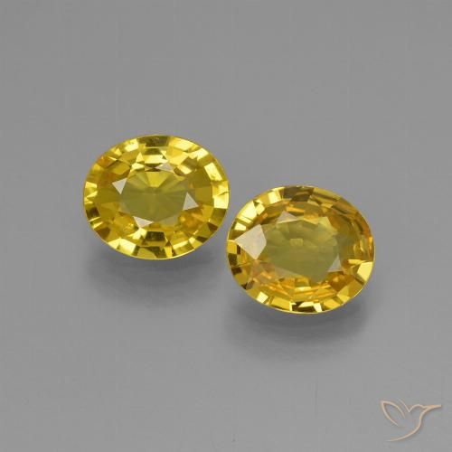 1.30ctw Natürlicher Helles Honiggelb Saphir, Oval, VVS-VS