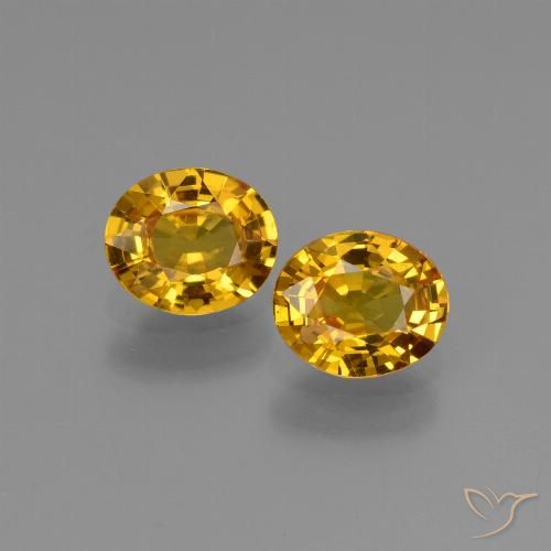 1.32ctw Natürlicher Tiefes Goldorange Saphir, Oval, VS