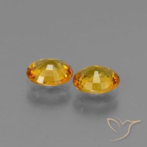 1.32 ct natürliche Tiefes Goldorange Saphir-Edelsteine, Oval, VS
